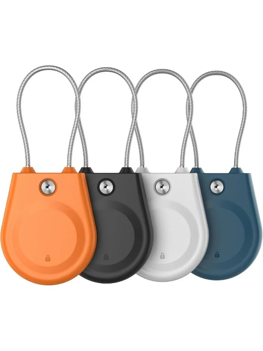 Waterproof AirTag Holder Case with Wire Cable for Luggage & Keychain - 4 Pack
